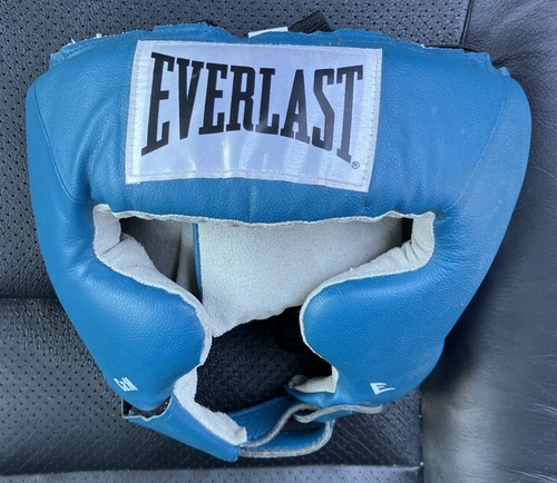 Everlast Blue Boxing Training Headgear Helmet Model 6202 10oz