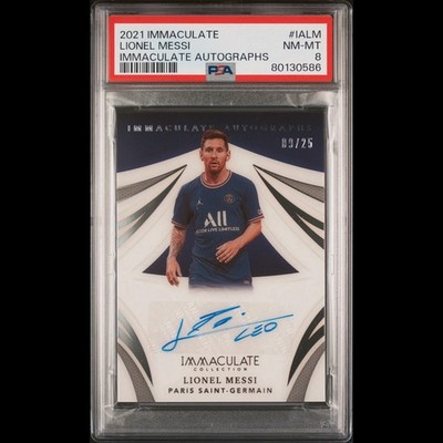 2021 Immaculate Lionel Messi Auto /25  PSA 8 World Cup Pop 1 eBay 1/1 #IALM