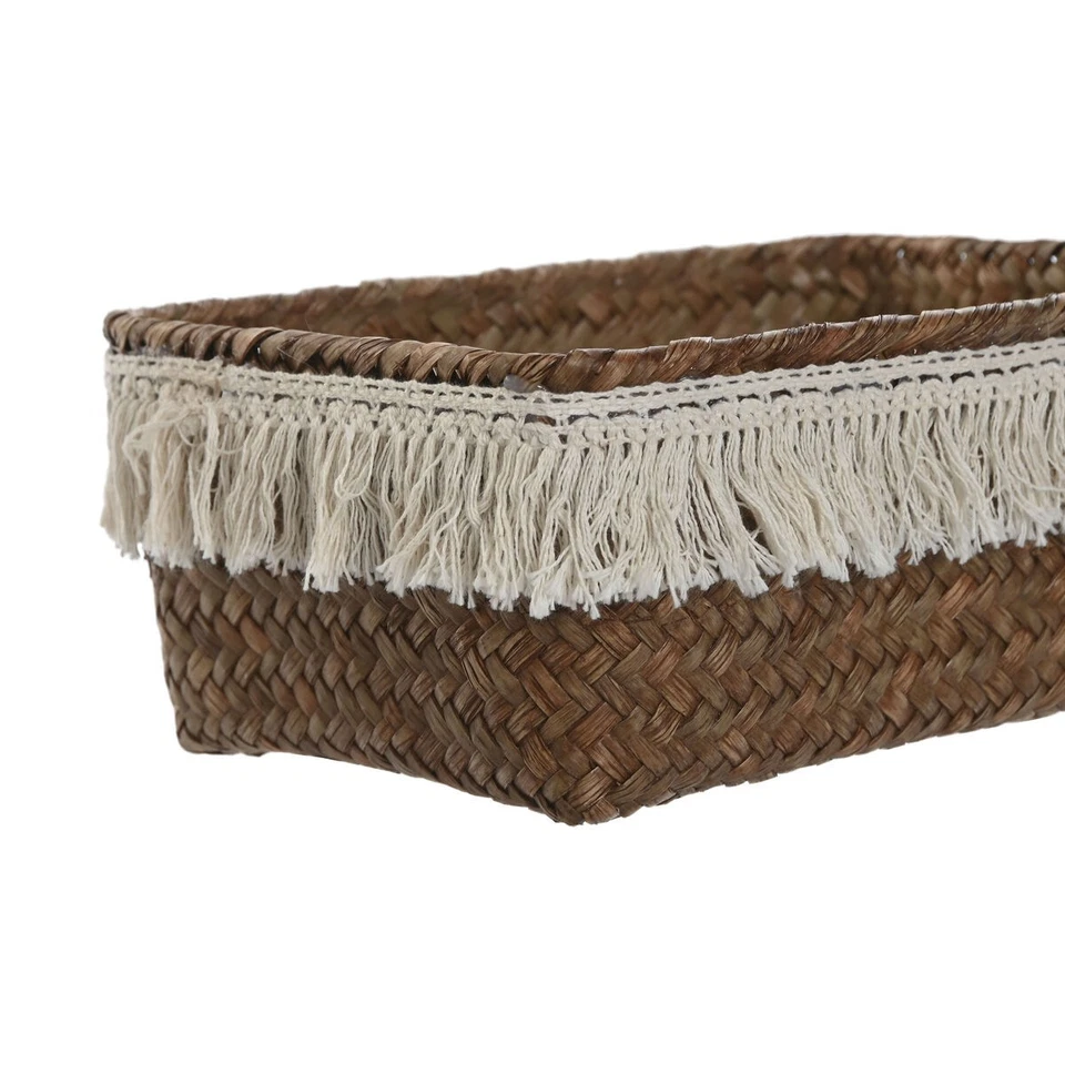 Korb-Set Home ESPRIT Naturfaser Boho Abgenutzt 23 x 17 x 10 cm - Bild 2 von 4