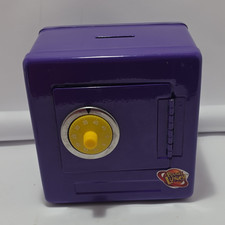 Planet Lunch 1997 Purple Metal Coin Bank Safe...