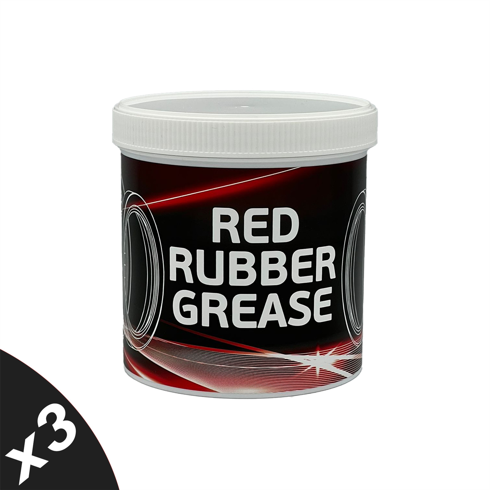 Syntol Red Rubber Grease 3x500g Brake Seal Compatible, Vegetable Oil-Based