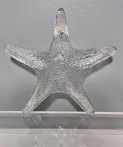 BLENKO BLENCO Heavy Glass STARFISH Sea Star Crystal Figurine Paperweight w/Tag