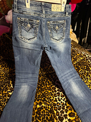 Miss Me Women s Bootcut Jeans Medium Wash Blue Denim Slim Mid Rise Size 27
