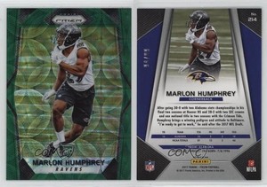 2017 Panini Prizm Rookies Green Scope Prizm /99 Marlon Humphrey #214 Rookie RC