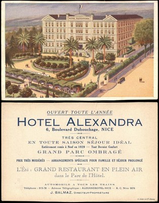 CPA Nizza Nice RESTAURANT D'ETE HOTEL ALEXANDRA 1928