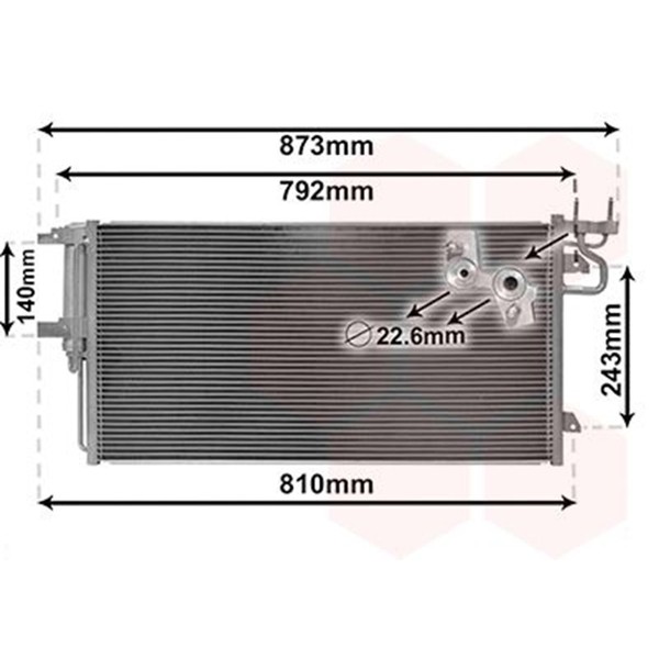VAN Wezel Kondensator Klimaanlage KlimakÜHlung Passend FüR Ford C-MAX Focus-image