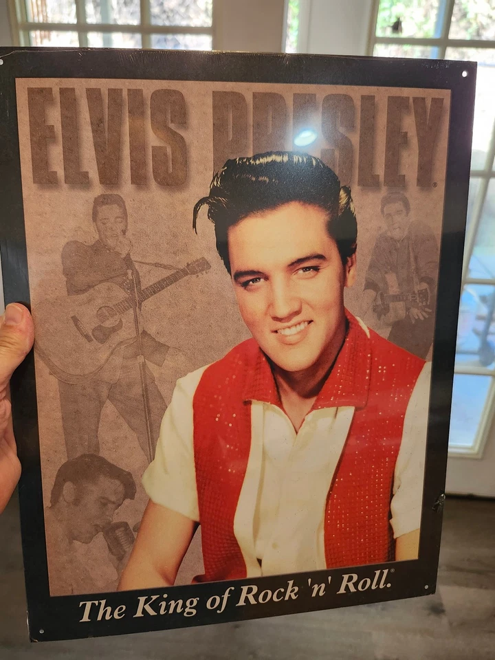 ELVIS PRESLEY - LG 金属标志 16 X 12.5 英寸,密封 — 第 3/4 张图片
