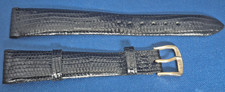 Cinturino orologio vintage Bulova Accutron 18m originale lucertola e fibbia vista spaziale ecc.
