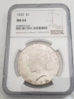 1922 Peace Dollar NGC MS64