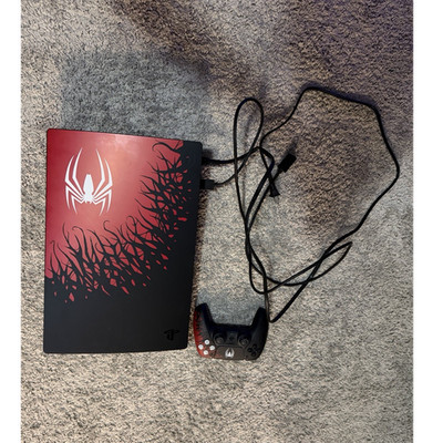 Sony PS5 Spider-Man Limited Edition  Red/Black w/ Controller