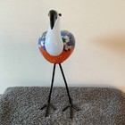 Handmade Glass Bird Figurine with Metal Legs Decorative Collectible — photo 2