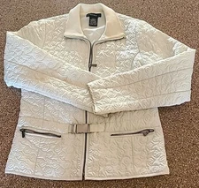 Eivissa- Quilted Jacket- Cream- Zip Front- Outdoor Classic- Womens- Large  