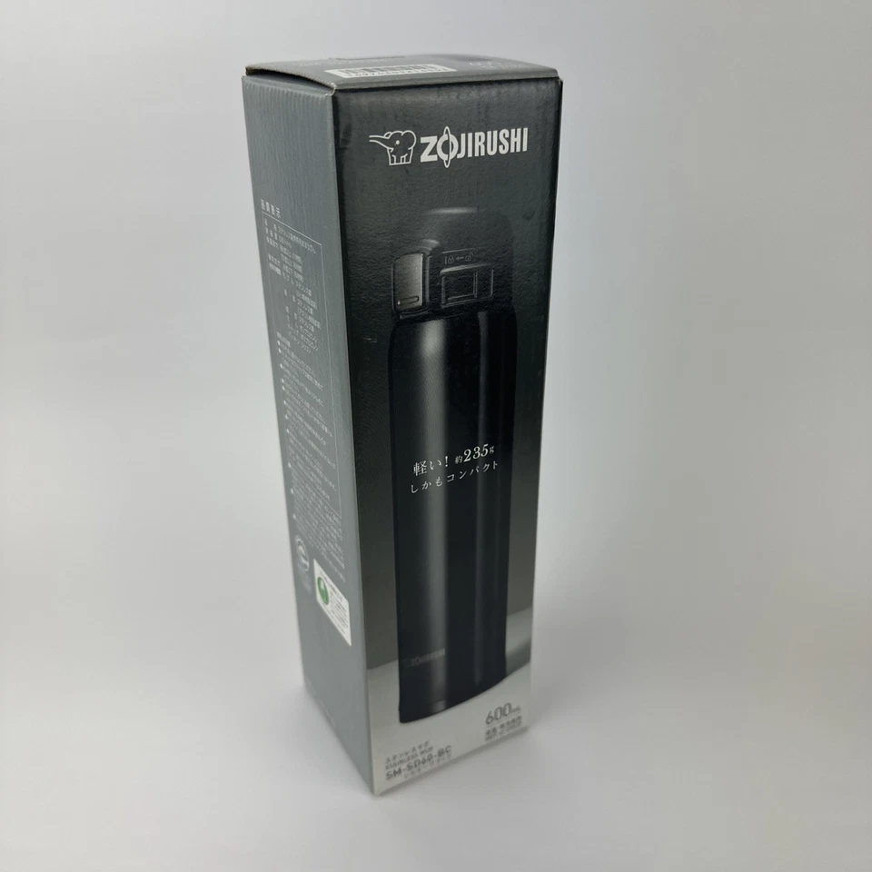 Garrafa de água ZOJIRUSHI SM-SD60-BC aço inoxidável 600ml preta vendedor dos EUA - Imagem 3 de 4