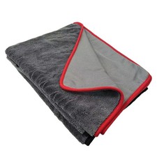 Mikrofaser XXL Auto Trockentuch 60×160 cm · 800 gsm · grau/rot Autoreinigung DE
