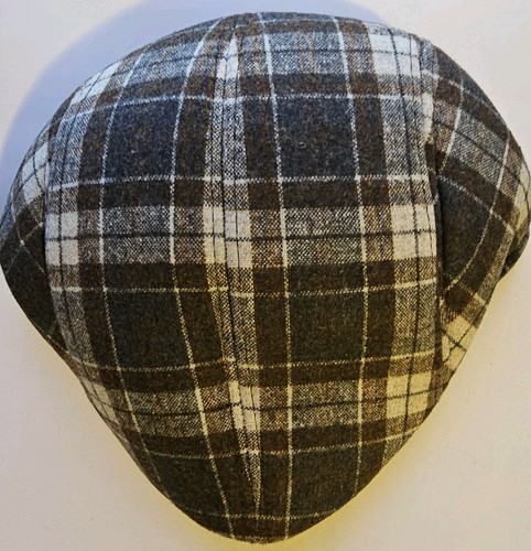 American Bears Men’s Flat Cap Brown And White Polyester One Size Fit All