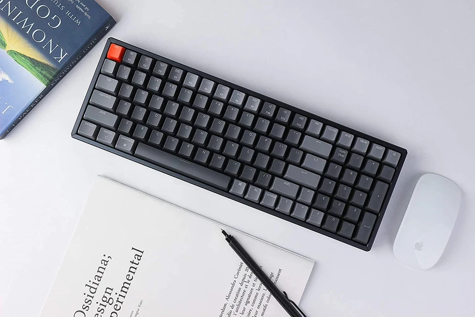 K4 Wireless Bluetooth/USB Wired Gaming Mechanical Keyboard, Compact 100 Keys ... - Image 2 of 4