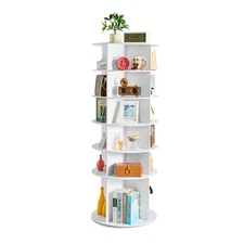 VEVOR 6 Tiers Rotating Shoe Rack Tower 360° Spinning Shoe Rack Display White