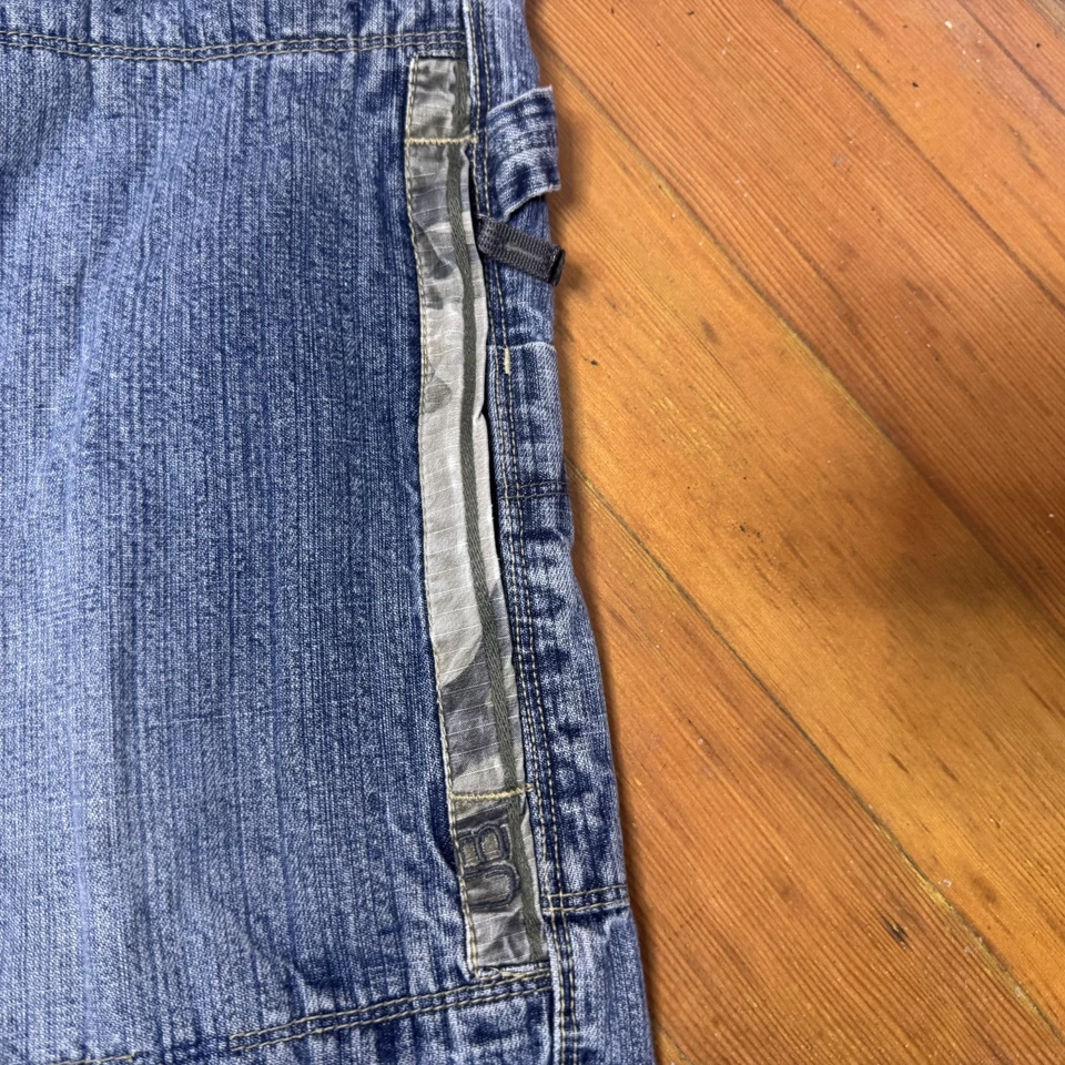Винтажные мешковатые джинсы-карго 90-х джинсовая ткань гранж широкие штанины универсальные конькобежцы РЕДКИЕ s/xs - Изображение 4 из 4