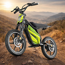 eAhora 800W Electric Dirt Bike for Kids 18.6MPH Off Road eBike 28 Miles 3 Speed
