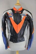 BRITISH MADE SCOTT LEATHERS BIKER JACKET WITH SHOULDER & ELBOW CE ARMOUR 34-36IN