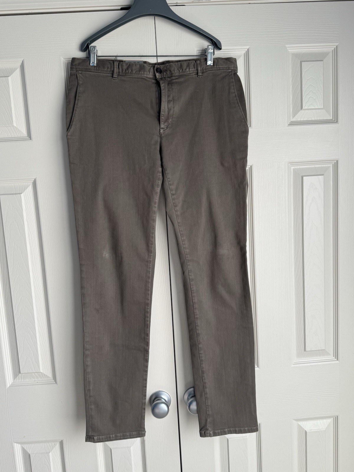 Alberto 1283-560 Rob Slim Fit T400 Stretch Brown Chinos Pants Size 33 X 32