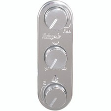 Vintage Air Gen 5 Proline Upgrade 3-knob Oval Vertical Control Panel Polished
