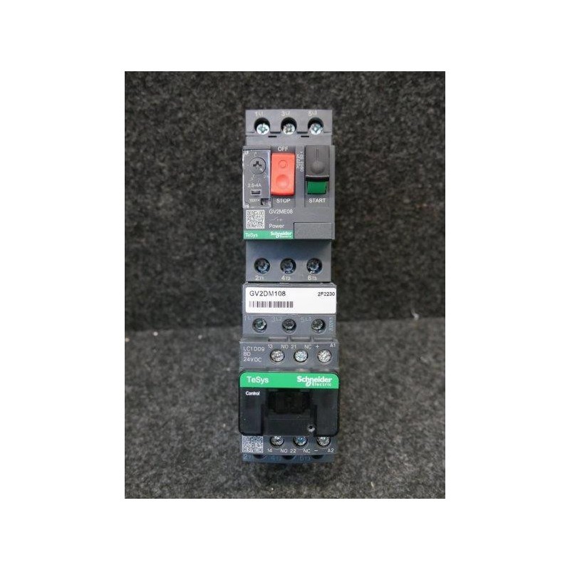 Démarreur combiné direct TeSys 24Vcc pour automatisation de pompe 2.5-4A