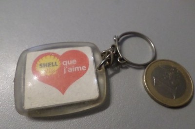 Schlüsselanhänger SHELL QUE J AIME Sportwagen Ölstation Logo (Alpine?)