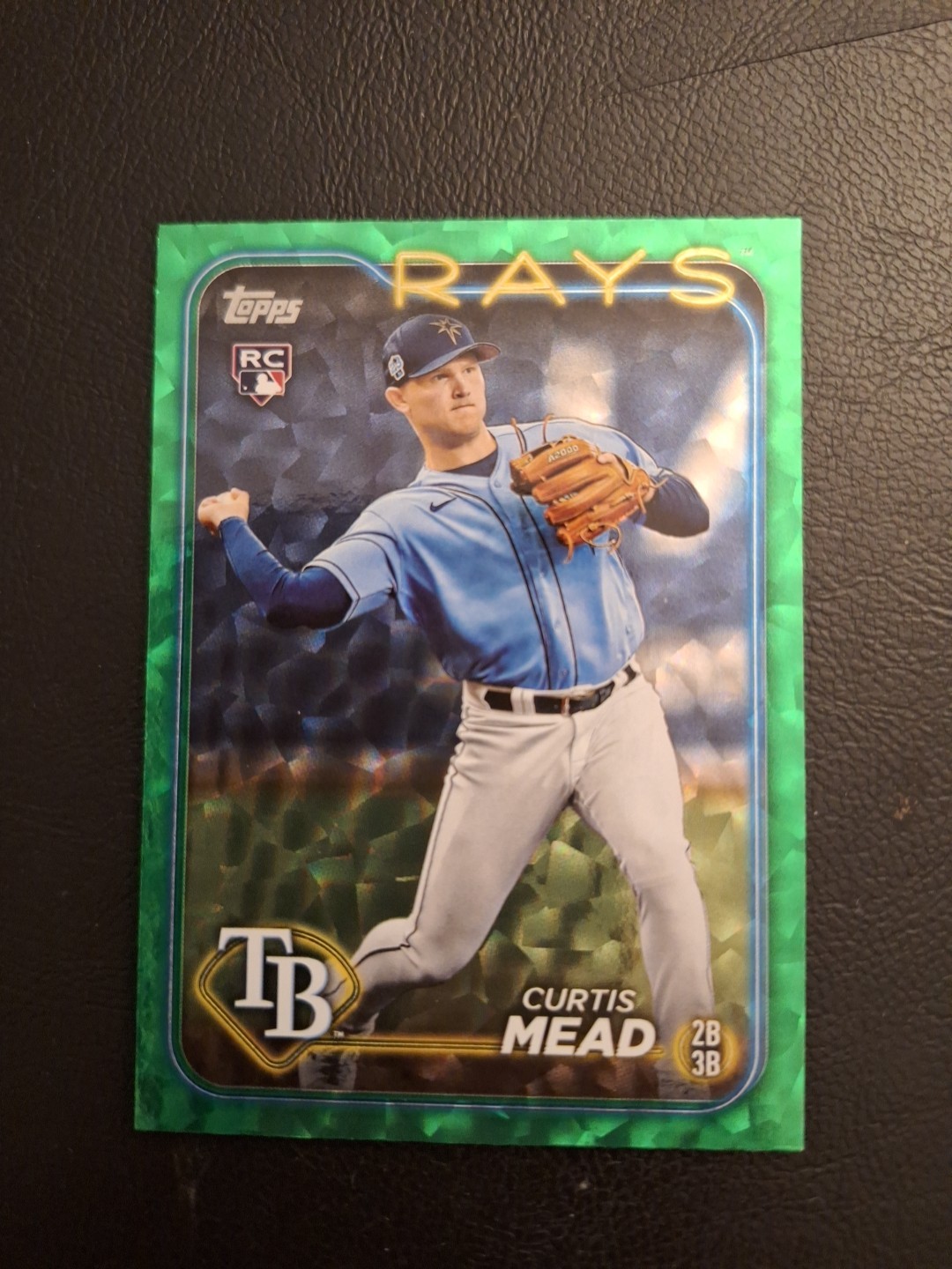 2024 Topps Series 1 - Curtis Mead #82 Green Crackle Foil 445/499 (RC)