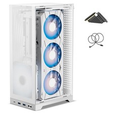 L300 Mini ITX Mesh PC Case - 8.5L Compact Gaming Chassis, Vertical GPU Mount up