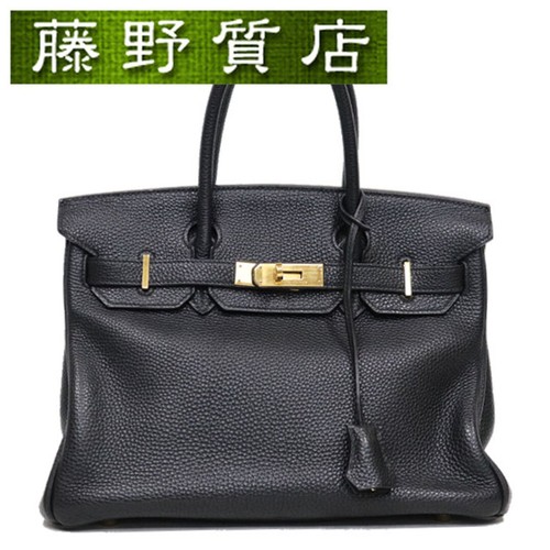 Hermes Birkin 30 Togo Black Gold Hardware □J Engraved 2006 leather Used FUJI-0