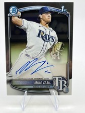 Mike Vasil 1st Bowman Auto - 2025 Bowman Chrome - Tampa Bay Rays