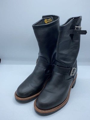 CHIPPEWA Stiefel 1901M48 Engineer Boots Vibram Sohle Leder Schwarz Größe 7,5E