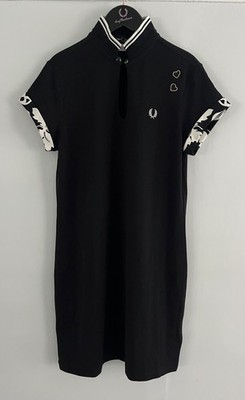 Fred Perry x Amy Winehouse Printed Trim Pique Polo Dress UK 12 BNWT