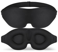 2PCS 3D Light Blocking Eye Mask Adjustable Comfortable for Travel Airplane Nap