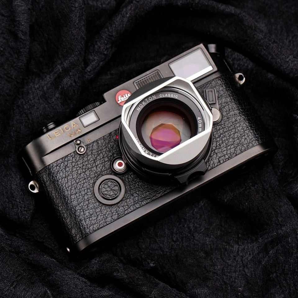 For Voigtlander 35mm F1.4 Bayonet Metal Lens Hood Shade Replace LH-6 Silver - Image 4 of 4