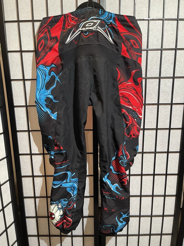 Pantalones de motocross O’Neal Element - Gráfico de ojos, equipo todoterreno de carreras MX, talla 34 Foto 4 de 4
