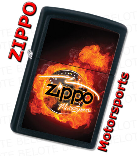 Zippo Motorsports Black Matte Windproof Lighter 28335 **NEW** - Picture 1 of 1