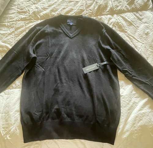 Martin + Osa Herren XL Sweater Pulli Schwarz Baumwolle Wolle V-Ausschnitt Neu mit Etikett - Bild 5 von 12