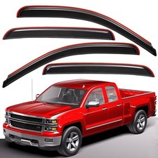 In-Channel Window Visor Rain Guards, Fits 2007-2013 Silverado/Sierra 1500, 20...
