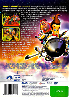 Jimmy Neutron Boy Genius -Kids DVD Rare Aus Stock New Region