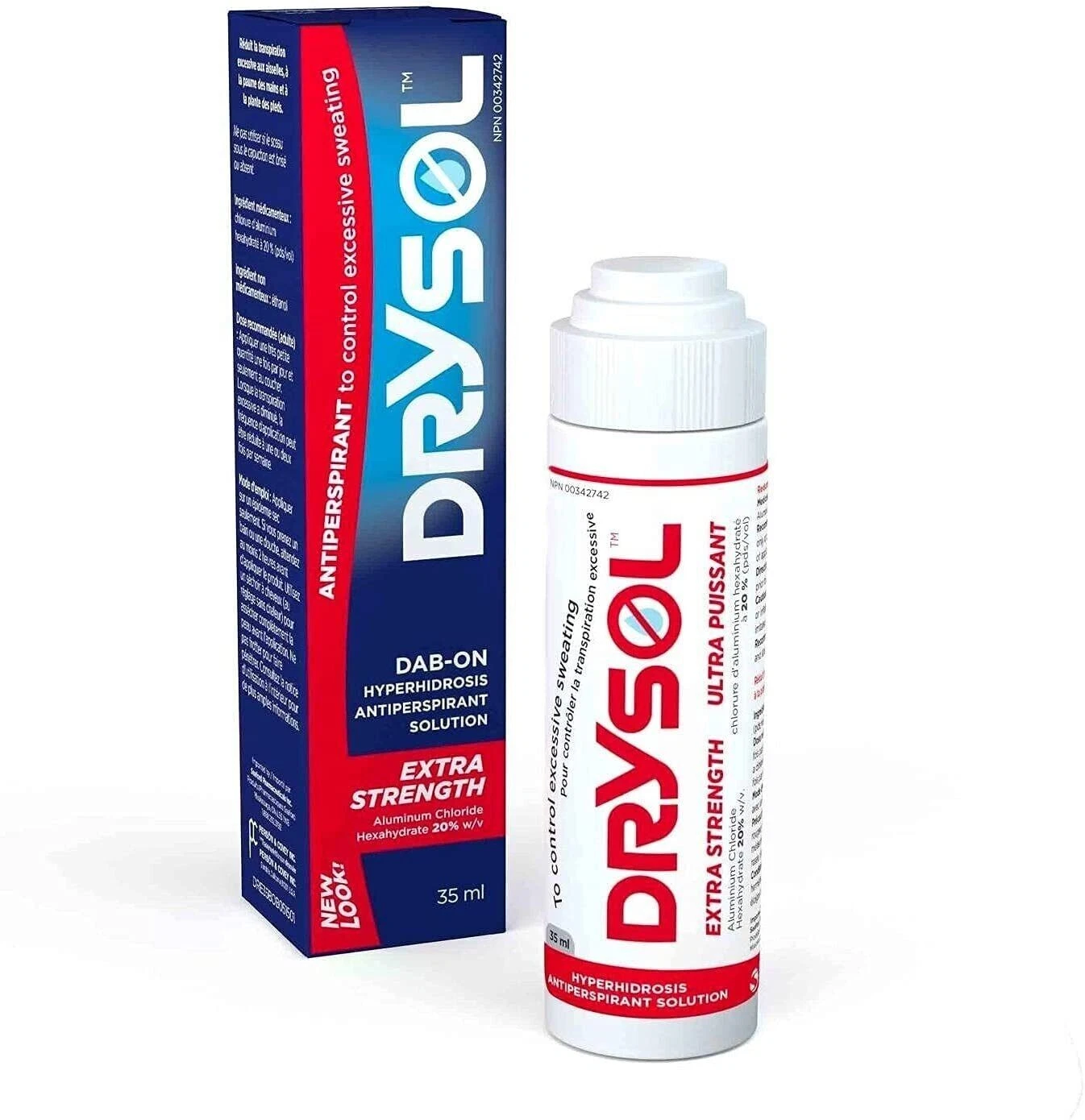 DRYSOL DAB-ON 20% EXTRA-STRENGTH CLINICAL STRENGTH ANTIPERSPIRANT 35mL