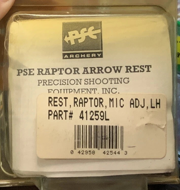 PSE RAPTOR ARROW REST, MIC ADJ — LH - Image 2 of 2