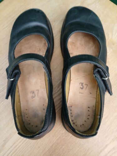 Footprints By Birkenstock Mary Jane Size 4.5 37 Black Leather Womens Kids Shoes - Picture 8 of 9