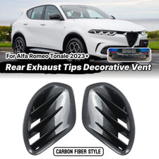 Carbon Style Rear Exhaust Tips Side Decorative Vent For Alfa Romeo Tonale 2023+