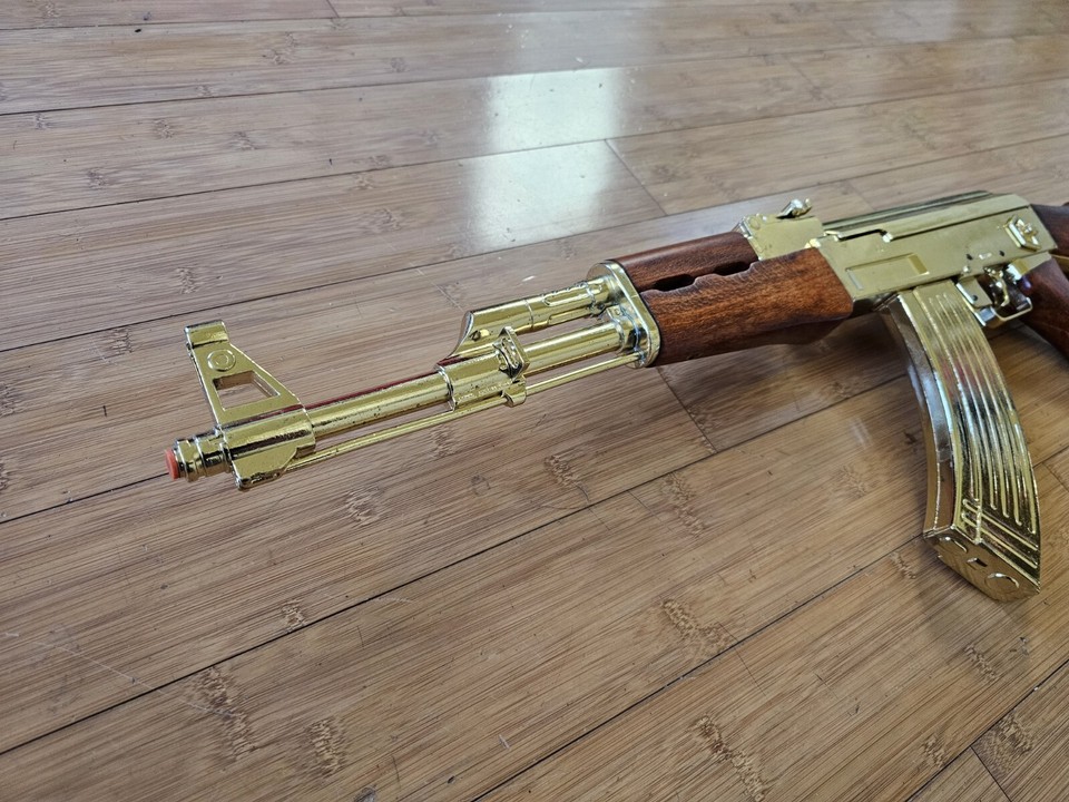 Non Firing Scarface Russian 1947 AK47 Golden Assault Rifle Gun Prop in ...