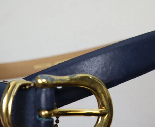 CINTURÓN MUJER PIEL ADHERIDA AZUL - 1" ANCHO - TALLA M - CHEROKEE Foto 3 de 4