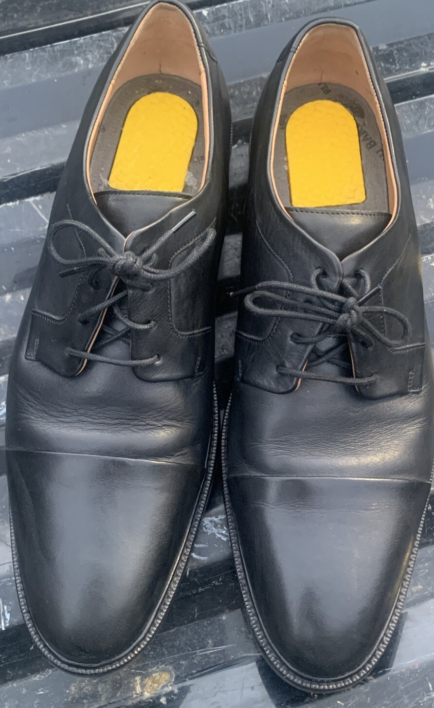 SAOLA Scarpe eleganti derby Cole Haan Grand Os taglia 10 5 nere in pelle con punta a cappuccio