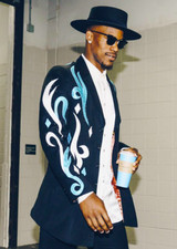 Men Designer Cowboy blue 2Pc Customized Embroidered Western Cocktail Prom Outfit