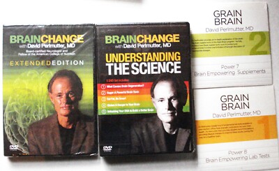 BRAIN CHANGE David Perlmutter MD Understanding the Science 8 Discs New Sealed 